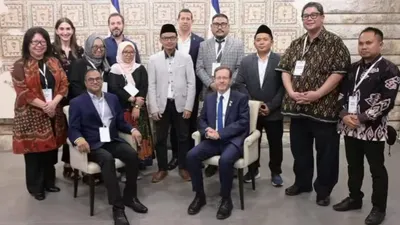 Pertemuan 5 Warga Nahdlatul Ulama dengan Presiden Isaac Herzog