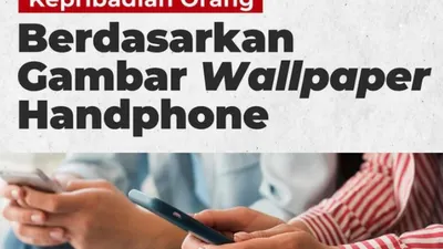 Ilustrasi Gambar Wallpaper di Ponsel Android