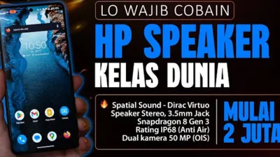 Illustrasi. 5 hp dengan speaker terbaik 