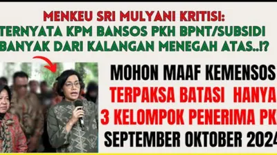 Banyak Salah Sasaran, Mohon Maaf! Kemensos Hanya akan Bagikan Bansos ke KPM PKH dan BPNT untuk 3 Kategori Ini 
