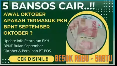 5 Jenis Bantuan Sosial yang Kembali Disalurkan di Pekan Pertama Oktober 2024, KPM PKH dan BPNT Tinggal Tunggu Hari