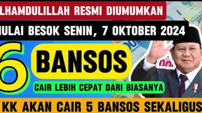 Memasuki pekan kedua bulan Oktober, keluarga penerima manfaat (KPM) bantuan sosial atau bansos kembali dihujani dengan kabar gembira.