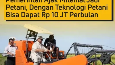 Ada Bansos Capai Rp10 Juta, Lewat Program Petani Milenial Kementerian Pertanian