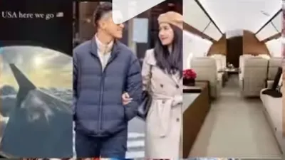Erina Gudono mengunggah story dirinya sedang naik pesawat jet.