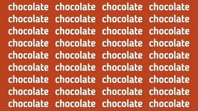 Tes Penglihatan: Tunjukan Bahwa Kamu Memiliki Mata yang Tajam, Coba Temukan Kata Chooolate di Antara Kata Chocolate