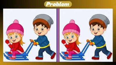 Tes Penglihatan: Ada 3 Perbedaan pada 2 Anak Kecil yang Sedang Bermain Ski Ini, Mata Kamu Jeli?