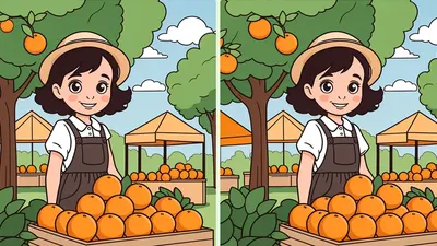 Tes Penglihatan: Temukan 3 Perbedaan Petani Jeruk untuk Uji Daya Fokusmu!