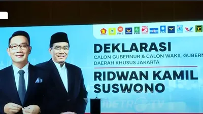 Deklarasi calon gubernur Ridwan Kamil dan calon wakil gubernur Suswono untuk Pilgub Jakarta.