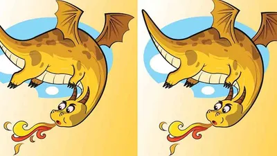 Tes Penglihatan: Coba Temukan 3 Perbedaan pada Gambar Naga Identik Ini untuk Mengasah ketelitian Kamu