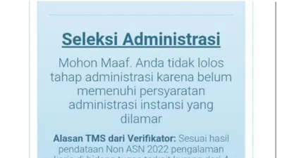 Hasil Seleksi Administrasi PPPK 2024 Dinyatakan TMS, Lakukan Sanggah Ini 
