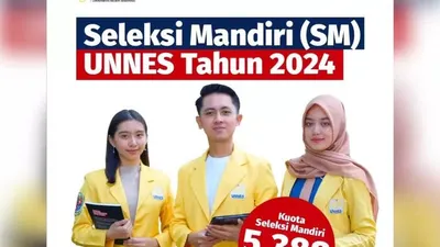 Universitas Negeri Semarang (Unnes) membuka seleksi jalur Mandiri tahun 2024 tanpa tes dengan skor nilai Ujian Tulis Berbasis Komputer atau UTBK SNBT.