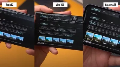 Inilah perbandingan Mid-Range terbaik Smartphone vivo V40, OPPO Reno12, dan Samsung A55.