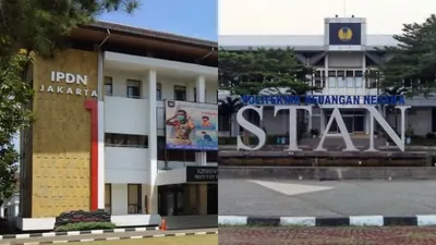 Institut Pemerintahan Dalam Negeri (IPDN) dan Politeknik Keuangan Negara (PKN) STAN menjadi sekolah kedinasan paling favorit.