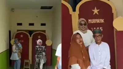 Viral! Manfaatkan Momen Lebaran, Pria Ini Buka Photobox di Rumah dengan Tarif Murah