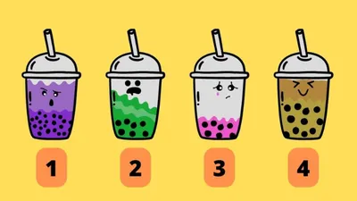 Pilih salah satu minuman boba di gambar untuk mengikuti tes psikologi.