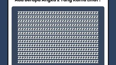 Tes Penglihatan: Hitung Angka '2' yang Ada pada Kumpulan Huruf 'z', Seberapa Fokus dan Jeli Dirimu?