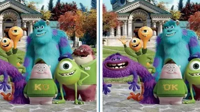 Tes IQ: Punya Visual Tajam? Temukan 3 Perbedaan di Gambar Serial Monsters University untuk Buktikan Kemampuan Observasimu