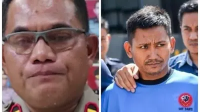 Kolase Foto Iptu Rudiana dan Pegi Setiawan