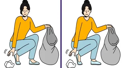Tes Penglihatan: Ayo Asah Kekuatan Mata dengan Temukan 2 Perbedaan pada Wanita yang Sedang Buang Sampah dalam 3 Detik