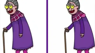 Tes IQ: Suka Teka-teki Sulit? Coba Temukan 3 Perbedaan pada Gambar Nenek yang Gembira Ini untuk Uji Keterampilan Observasi