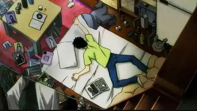 Ilustrasi gaya hidup mager