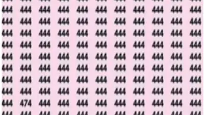 Tes Penglihatan: Temukan 1 Angka Berbeda di Antara Banyak 4444 dalam Waktu 5 Detik! Bisa?