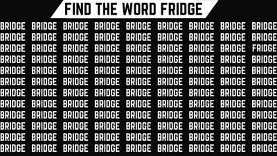 Ilustrasi tes ketelitian menemukan kata BRIDGE