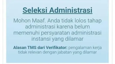 Arti TMS pada pengumuman hasil seleksi administrasi CPNS 2024.