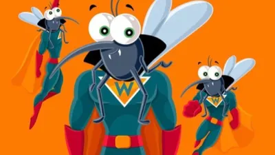Ilustrasi nyamuk wolbachia