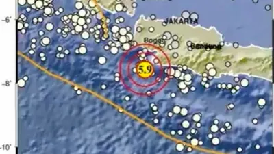 Info Gempa Terkini: Gempa 5,9M Guncang Barat Daya Bayah-Banten Terasa hingga Bandung