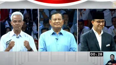 Debat Perdana Capres 2024 Ganjar Pranowo, Prabowo Subianto dan Anies Baswedan 