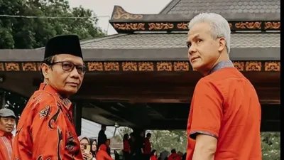 Pasangan capres dan cawapres Ganjar Pranowo-Mahfud MD.