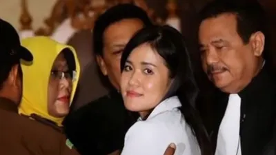 Jessica Wongso saat sidang kasus kopi sianida.
