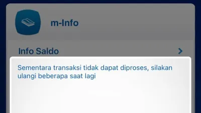 Mbanking BCA error