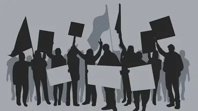 Illustrasi. Demo Buruh
