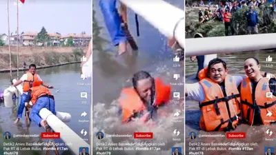 Momen Anies Terguling Saat Ikut Lomba HUT RI Ke 78 di Lebak Bulus, Warganet: Masya Allah (Kolase Youtube Anies Baswedan)