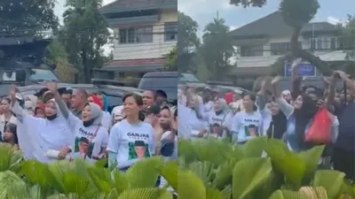 Viral Emak-emak Berkaos Ganjar Pranowo