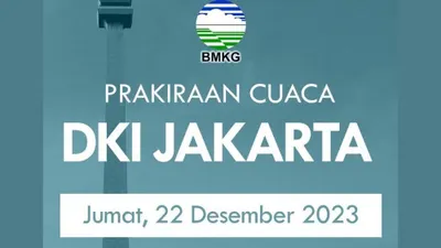 Info BMKG: Prakiraan Cuaca Hari Ini Jumat, 22 Desember 2023 di 6 Wilayah DKI Jakarta, Hujan Tidak?