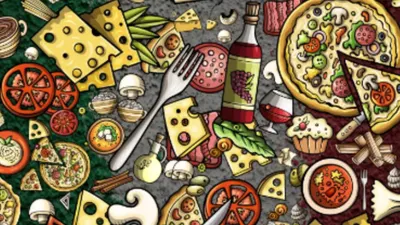 Tes Penglihatan Menemukan 5 Bola dalam Tumpukan Makanan