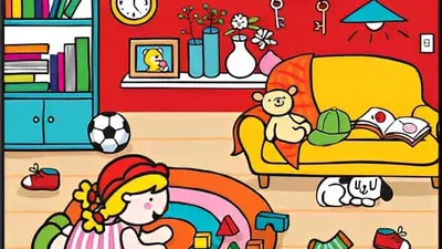 Tes IQ: Temukan 8 Perbedaan di Gambar Gadis sedang Bermain untuk Asah Kemampuan Visualmu