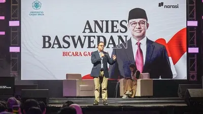 Anies Baswedan Bicara Gagasan, Pendidikan dan Pekerjaan di Depan Ribuan Mahasiswa UGM