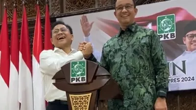 Anies Baswedan dan Cak Imin di Kantor DPP PKB