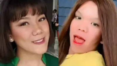 Potret Bella Damaika dan Rozi Popo yang dianggap mirip oleh netizen.
