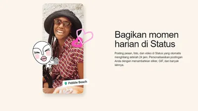 Saat ini Story WhatsApp dapat mengunggah foto yang disertai musik lengkap dengan liriknya seperti Instagram.