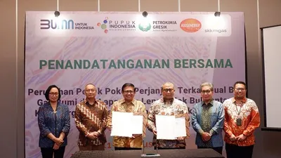 Krisenergy dan PT Petrokimia Gresik Tandatangani Perubahan Pokok Perjanjian Jual Beli Gas Bumi dari Lapangan Lengo Blok Bulu