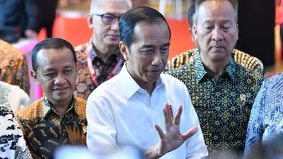 Presiden Jokowi di International Expo (JIEXPO), Jakarta, Kamis, 15 Februari 2024.