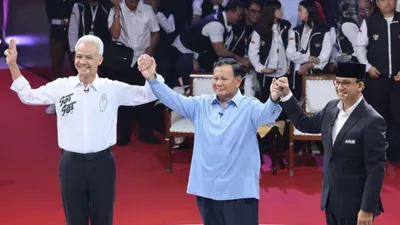 Ganjar Pranowo, Prabowo Subianto dan Anies Baswedan