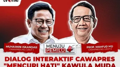 Dialog Cawapres dengan Panelis Raffi Ahmad Digelar Malam Ini: Cak Imin dan Mahfud MD Hadir, Gibran Absen