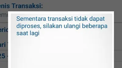 BCA) diduga mengalami down.