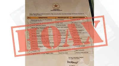 Sebuah foto yang berisikan daftar reshuffle kabinet Indonesia Maju viral di media sosial X pada Rabu, 22 November 2023.